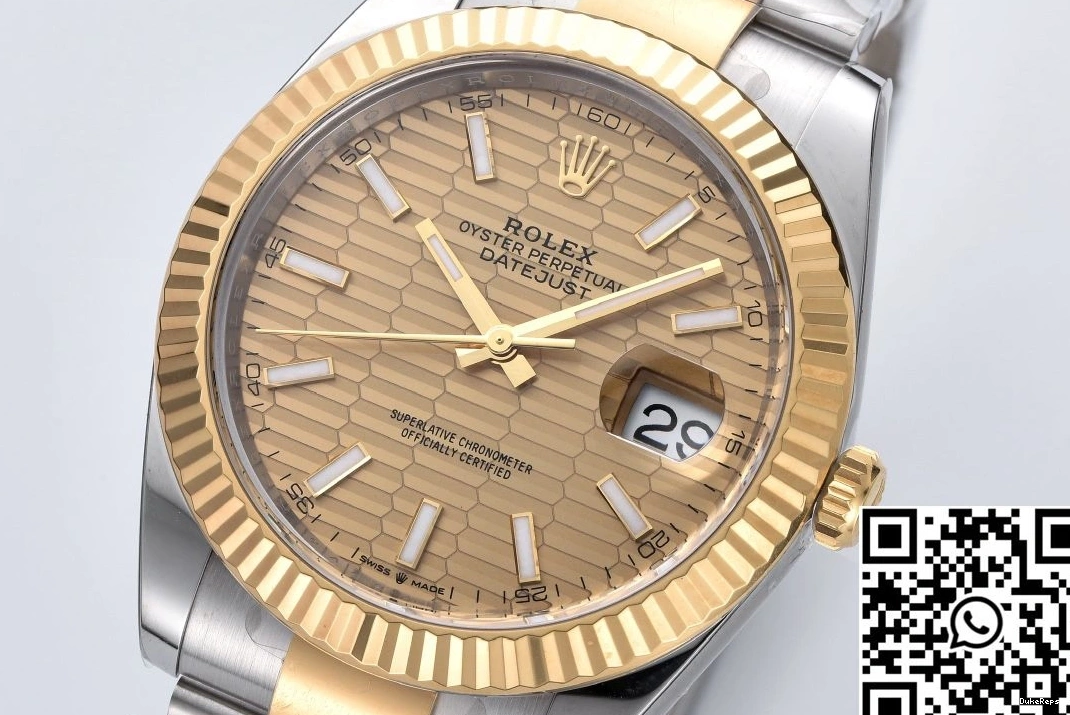 Motif Dial Oyster Gold Datejust Factory Clean Band Rolex M126333-0020 0419